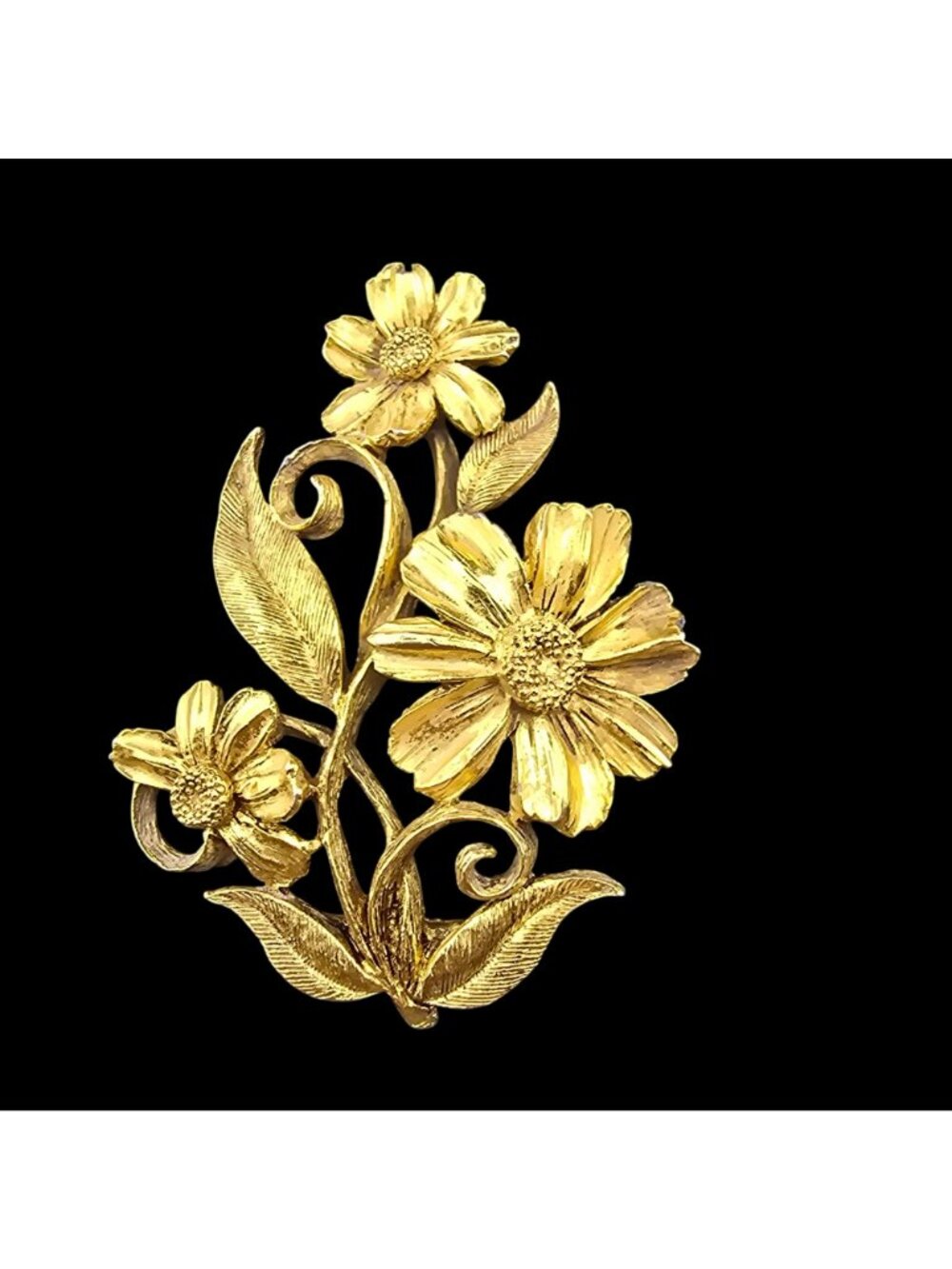 Vintage Gold & Rhinestone Animal & Floral Brooch Set - Owl Flamingo Flowers READ - Picture 5 of 16